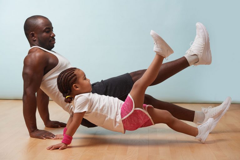 Dad Daughter Exercise